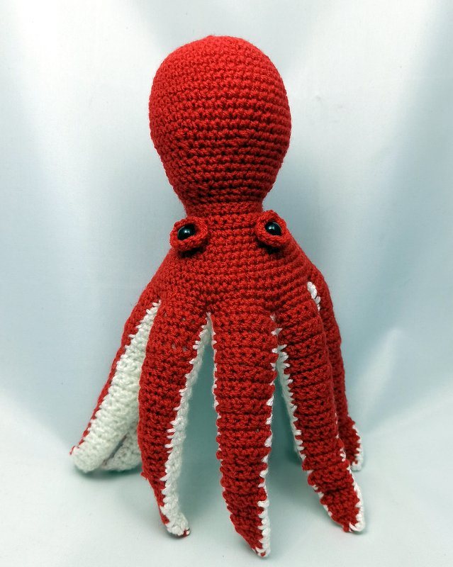 Octopus plushie Red/White